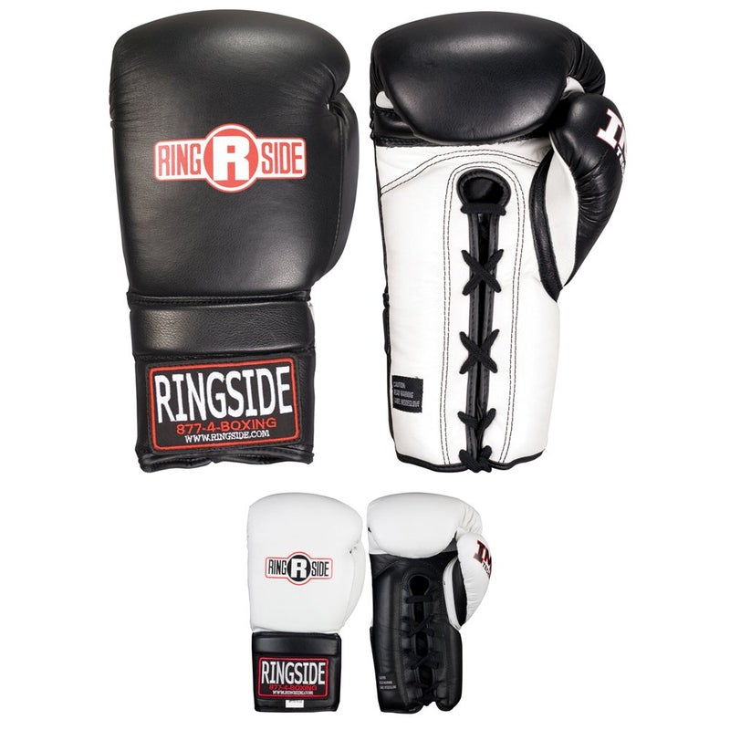 Ringside Imf Tech Sparring Lace Up Boxing Gloves (Black, 18-Ounce) - Image 3